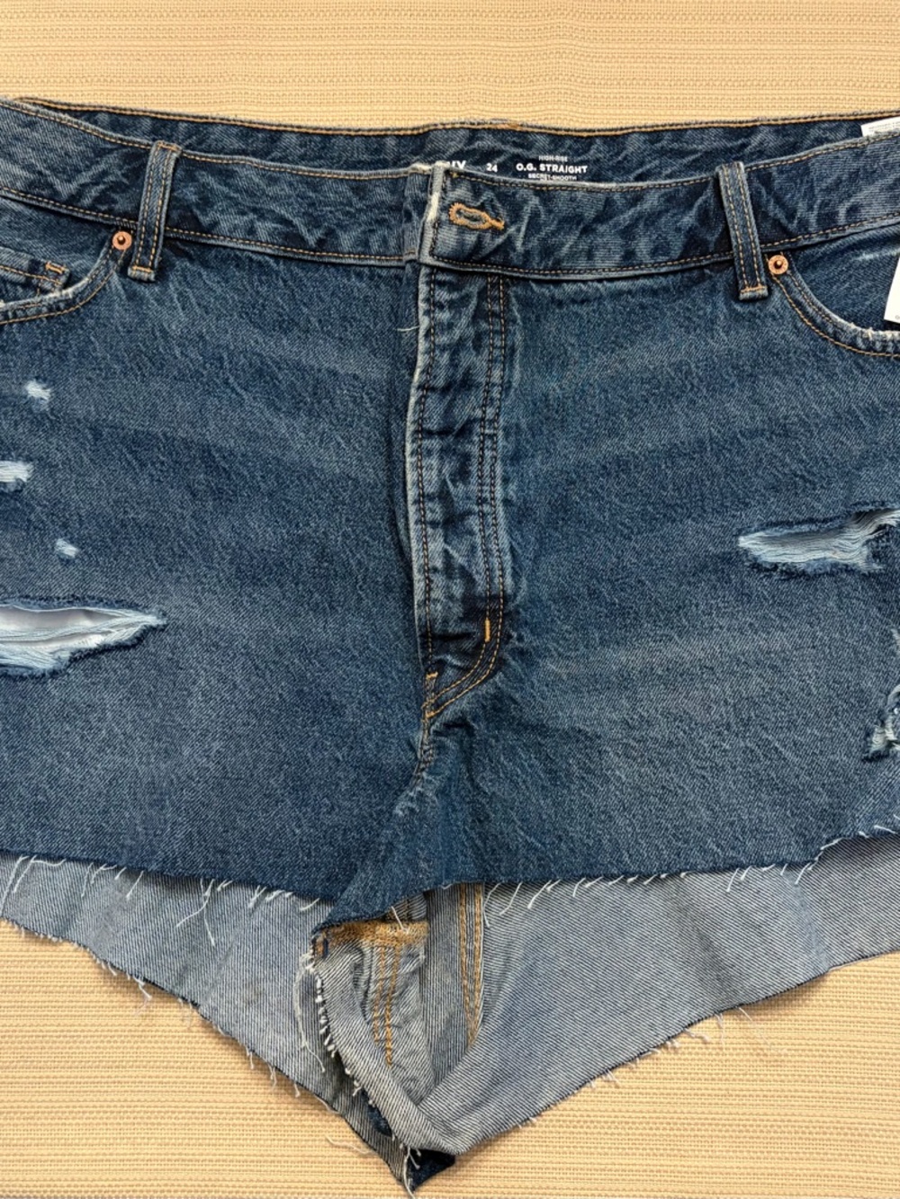 Old Navy Dark Blue High-Rise Straight Jeans